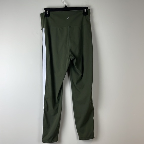 Zyia Active Forest Night Stripe Luxe High Rise 8-10 Green and White Leggings - Picture 5 of 7